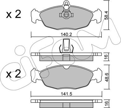 Cifam 822-077-1 - Тормозные колодки, дисковые, комплект autosila-amz.com