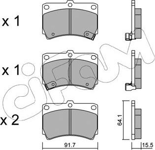 Cifam 822-196-0 - Тормозные колодки, дисковые, комплект autosila-amz.com