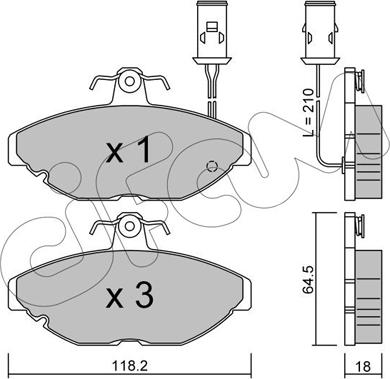 Cifam 822-191-0 - Тормозные колодки, дисковые, комплект autosila-amz.com