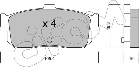 Cifam 822-193-0 - Тормозные колодки, дисковые, комплект autosila-amz.com