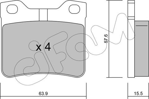 Cifam 822-192-1 - Тормозные колодки, дисковые, комплект autosila-amz.com