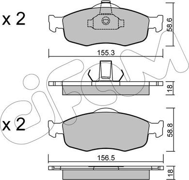 Cifam 822-146-0 - Тормозные колодки, дисковые, комплект autosila-amz.com