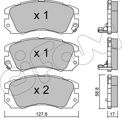 Cifam 822-140-0 - Тормозные колодки, дисковые, комплект autosila-amz.com