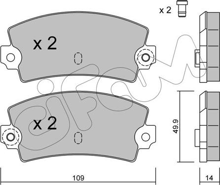 Cifam 822-147-1 - Тормозные колодки, дисковые, комплект autosila-amz.com