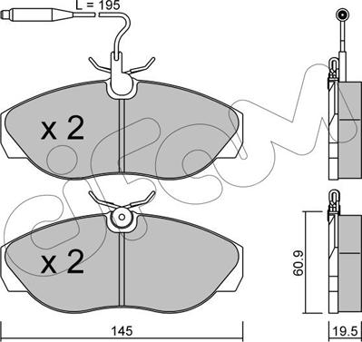 Cifam 822-154-0 - Тормозные колодки, дисковые, комплект autosila-amz.com