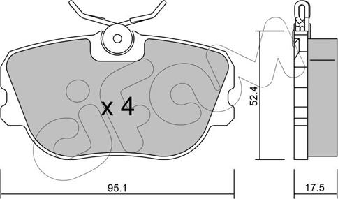 Cifam 822-150-0 - Тормозные колодки, дисковые, комплект autosila-amz.com