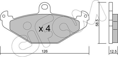 Cifam 822-165-1 - Тормозные колодки, дисковые, комплект autosila-amz.com