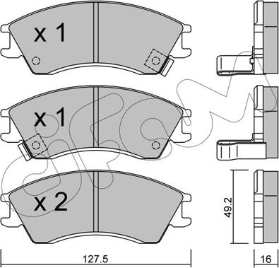 Cifam 822-160-0 - Тормозные колодки, дисковые, комплект autosila-amz.com