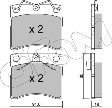 Cifam 822-163-1 - Тормозные колодки, дисковые, комплект autosila-amz.com