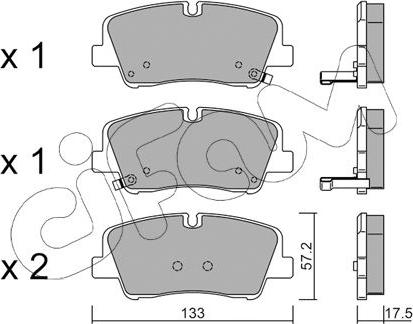 Cifam 822-1095-0 - Тормозные колодки, дисковые, комплект autosila-amz.com