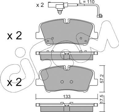 Cifam 822-1095-1 - Тормозные колодки, дисковые, комплект autosila-amz.com