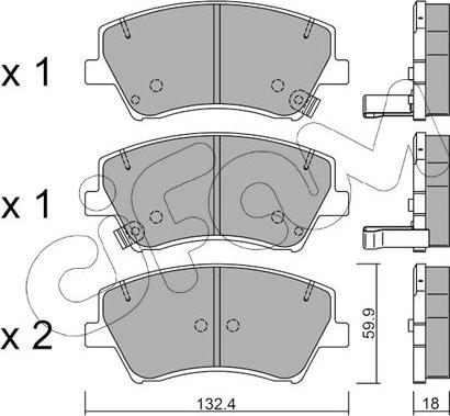 Cifam 822-1092-0 - Тормозные колодки, дисковые, комплект autosila-amz.com