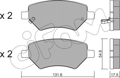 Cifam 822-1049-0 - Тормозные колодки, дисковые, комплект autosila-amz.com