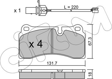 Cifam 822-1044-0 - Тормозные колодки, дисковые, комплект autosila-amz.com