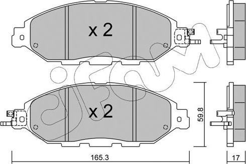 Cifam 822-1045-0 - Тормозные колодки, дисковые, комплект autosila-amz.com