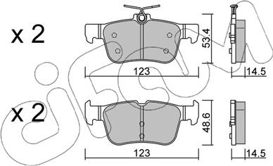 Cifam 822-1040-2 - Тормозные колодки, дисковые, комплект autosila-amz.com