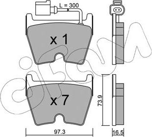 Cifam 822-1043-1 - Тормозные колодки, дисковые, комплект autosila-amz.com