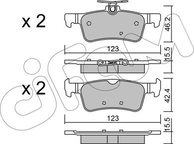 Cifam 822-1042-0 - Тормозные колодки, дисковые, комплект autosila-amz.com