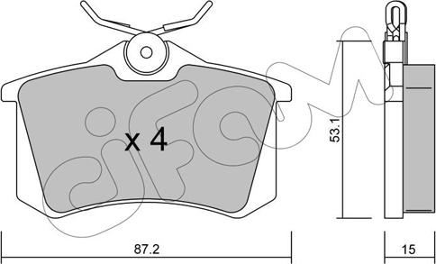 Cifam 822-100-0 - Тормозные колодки, дисковые, комплект autosila-amz.com