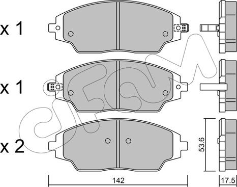 Cifam 822-1008-0 - Тормозные колодки, дисковые, комплект autosila-amz.com