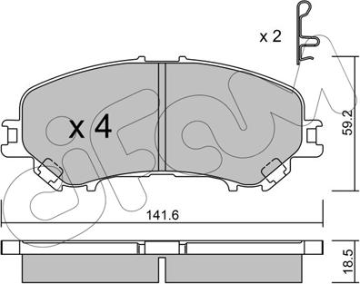 Cifam 822-1010-0 - Тормозные колодки, дисковые, комплект autosila-amz.com