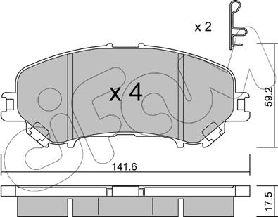 Cifam 822-1010-1 - Тормозные колодки, дисковые, комплект autosila-amz.com