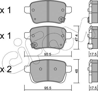 Cifam 822-1012-0 - Тормозные колодки, дисковые, комплект autosila-amz.com