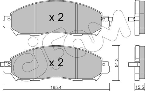 Cifam 822-1081-1 - Тормозные колодки, дисковые, комплект autosila-amz.com