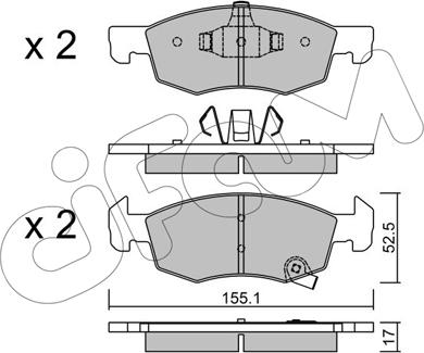 Cifam 822-1034-0 - Тормозные колодки, дисковые, комплект autosila-amz.com