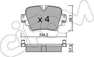 Cifam 822-1036-0 - Тормозные колодки, дисковые, комплект autosila-amz.com