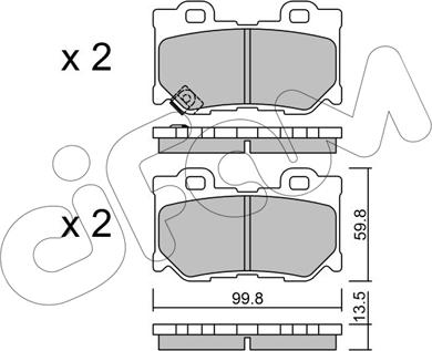 Cifam 822-1030-0 - Тормозные колодки, дисковые, комплект autosila-amz.com