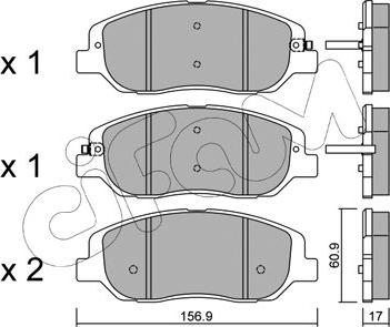 Cifam 822-1031-0 - Тормозные колодки, дисковые, комплект autosila-amz.com