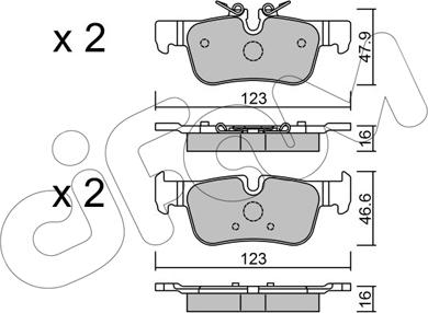 Cifam 822-1038-0 - Тормозные колодки, дисковые, комплект autosila-amz.com