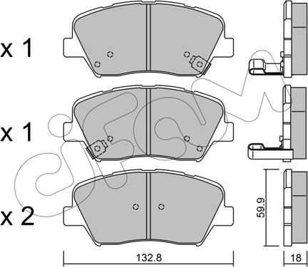 Cifam 822-1026-0 - Тормозные колодки, дисковые, комплект autosila-amz.com