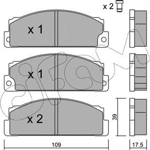 Cifam 822-102-0 - Тормозные колодки, дисковые, комплект autosila-amz.com