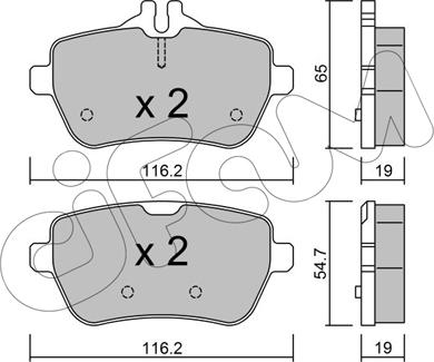 Cifam 822-1022-0 - Тормозные колодки, дисковые, комплект autosila-amz.com