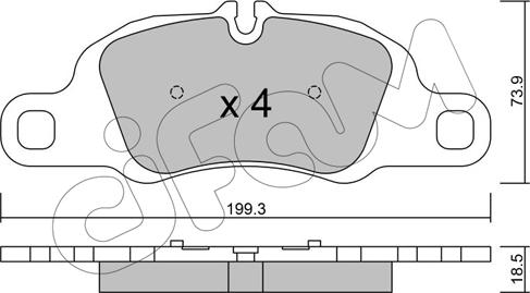 Cifam 822-1027-0 - Тормозные колодки, дисковые, комплект autosila-amz.com