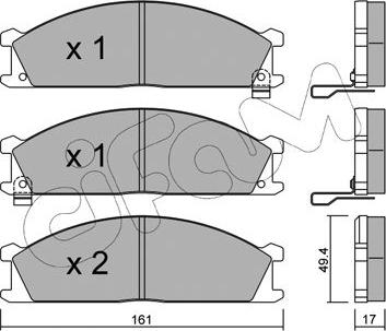 Cifam 822-107-1 - Тормозные колодки, дисковые, комплект autosila-amz.com