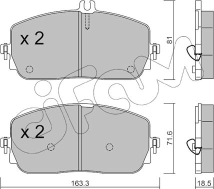 Cifam 822-1194-0 - Тормозные колодки, дисковые, комплект autosila-amz.com