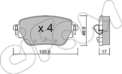 Cifam 822-1195-0 - Тормозные колодки, дисковые, комплект autosila-amz.com