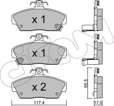 Cifam 822-119-0 - Тормозные колодки, дисковые, комплект autosila-amz.com