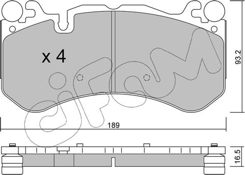 Cifam 822-1198-0 - Тормозные колодки, дисковые, комплект autosila-amz.com