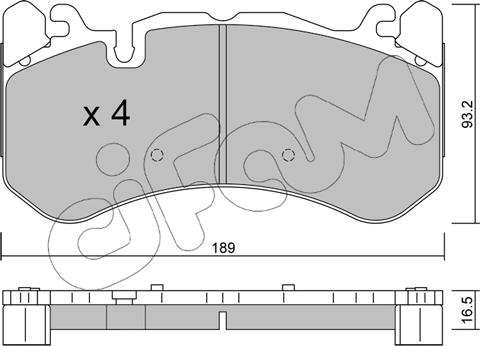 Cifam 822-1198-1 - Тормозные колодки, дисковые, комплект autosila-amz.com