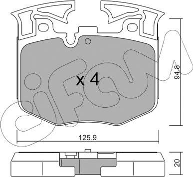 Cifam 822-1146-0 - Тормозные колодки, дисковые, комплект autosila-amz.com