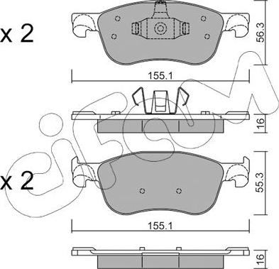 Cifam 822-1142-0 - Тормозные колодки, дисковые, комплект autosila-amz.com