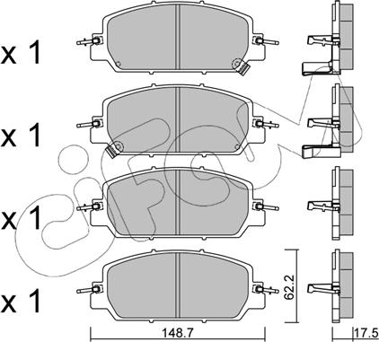 Cifam 822-1153-0 - Тормозные колодки, дисковые, комплект autosila-amz.com