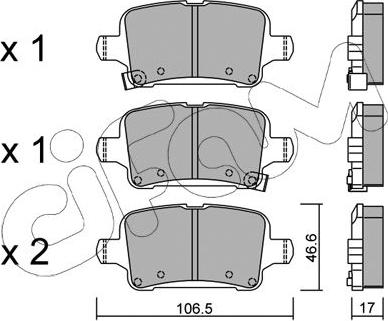 Cifam 822-1116-0 - Тормозные колодки, дисковые, комплект autosila-amz.com