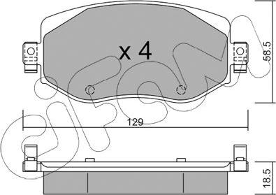 Cifam 822-1110-0 - Тормозные колодки, дисковые, комплект autosila-amz.com