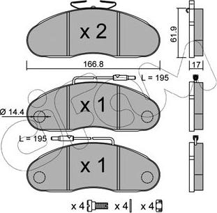 Cifam 822-111-0 - Тормозные колодки, дисковые, комплект autosila-amz.com