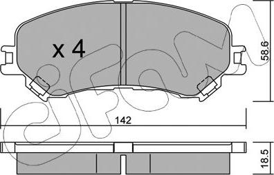 Cifam 822-1111-0 - Тормозные колодки, дисковые, комплект autosila-amz.com